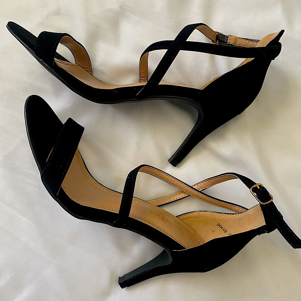 3.5 inch Crisscross Ankle Strap Heels